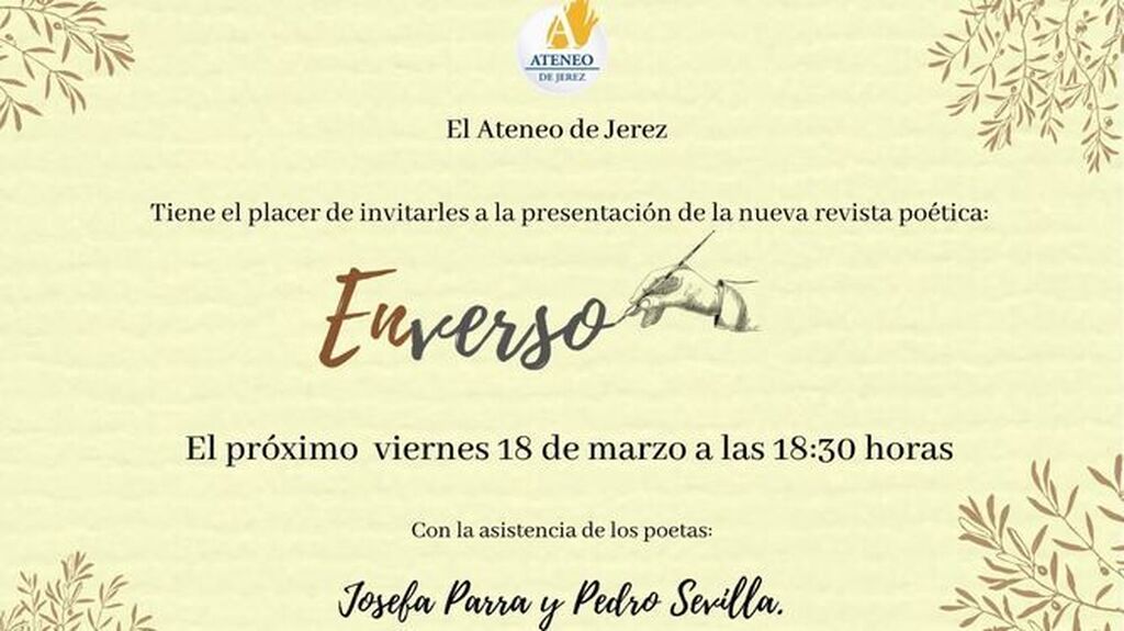 El Ateneo de Jerez presenta su revista po&eacute;tica 'Enverso'