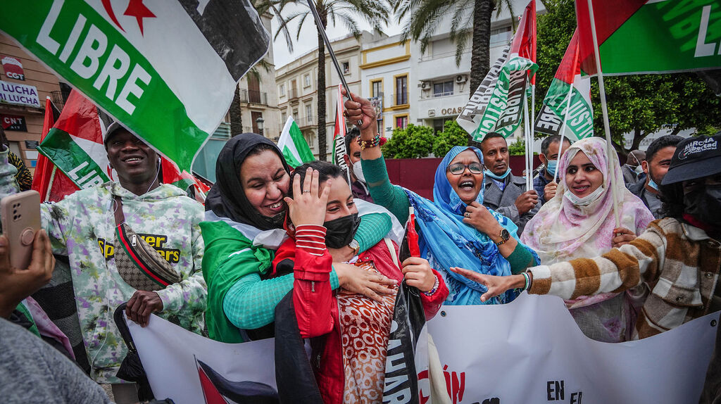 Manifestaci&oacute;n en apoyo al pueblo Saharaui