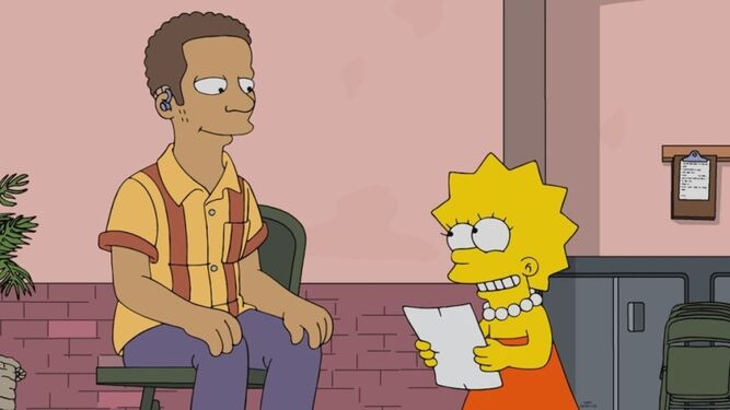 Lisa con Monk Murphy, el primer personaje sordo de 'Los Simpson'.