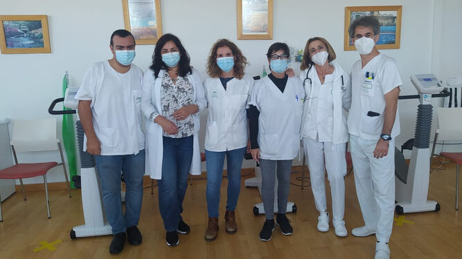 El equipo de la Unidad de Rehabilitación del Hospital de Jerez
