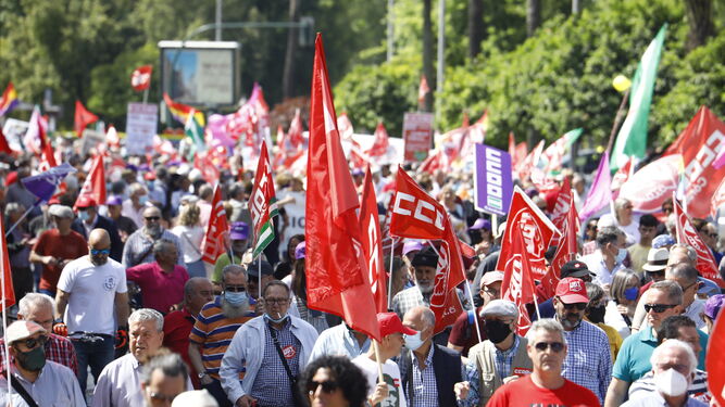 Marcha del Primero de Mayo en Córdoba, en una imagen de archivo.