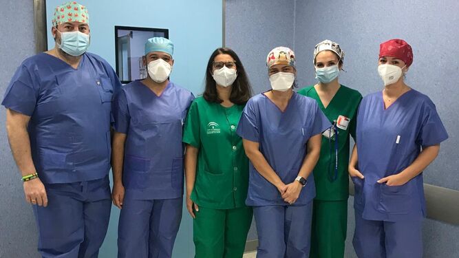 Profesionales de la Unidad de Otorrinolaringología del Hospital de Puerto Real.