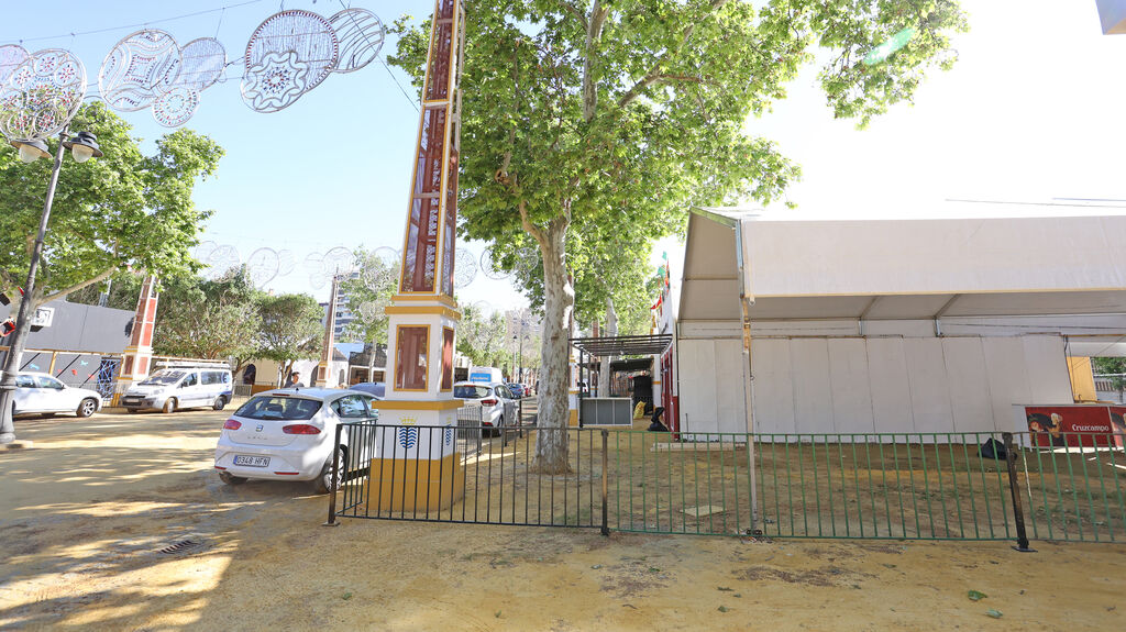 As&iacute; va el montaje de la Feria de Jerez a dos d&iacute;as del alumbrado