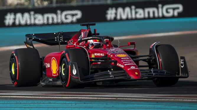 Leclerc ha dejado a Carlos Sainz, segundo, sin pole en el GP de Miami.