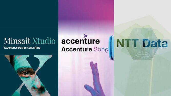 Imágenes de Minsait, Accenture y NTT Data.