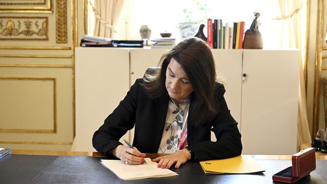 La ministra de Exteriores sueca firma la solicitud