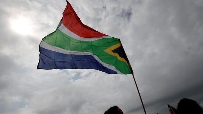 Una bandera sudafricana