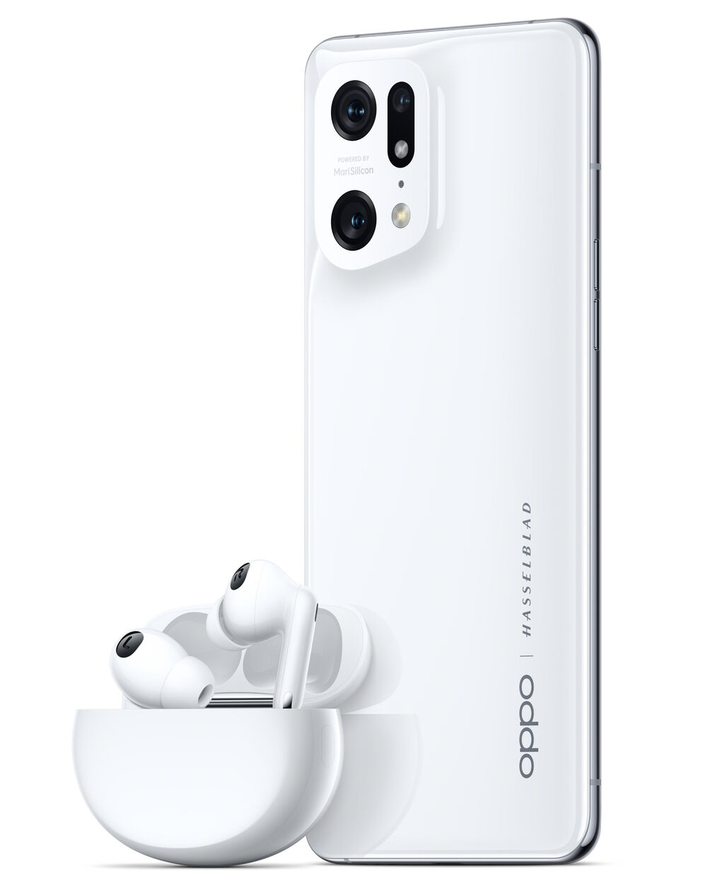 Auriculares inal&aacute;mbricos Oppo Enco X2 con un Oppo Find X5 Pro