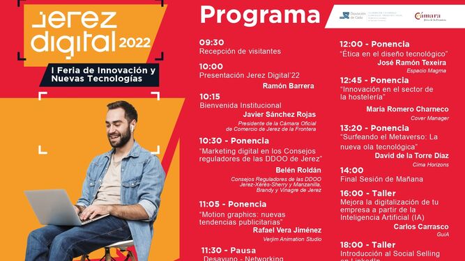 El programa de la I Feria de Innovación y Nuevas Tecnologías 'Jerez Digital 2022'