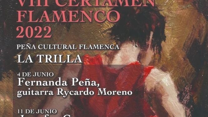 Cartel del VIII Certamen Flamenco de la Peña La Trilla