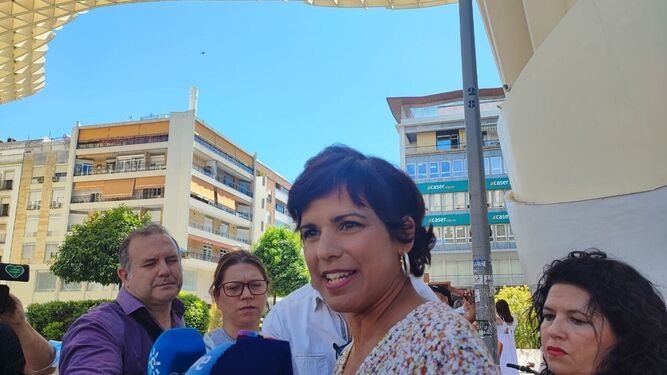 Teresa Rodríguez, este viernes en Sevilla.