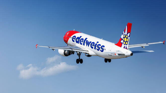 Un avión de la compañía Edelweiss.