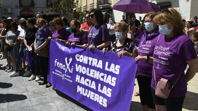 Reciente protesta contra la violencia hacia la mujer en Tijola (Almería).