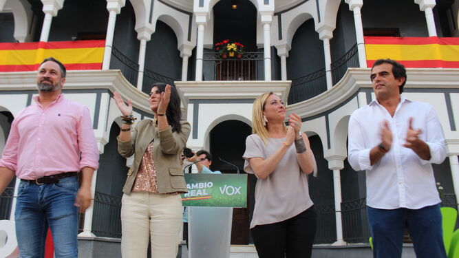 El mitin de Vox celebrado en el Parque de la Constitución de Marbella.