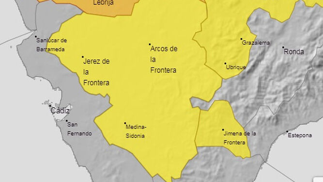 El tiempo en Jerez: casi toda la provincia está en alerta amarilla