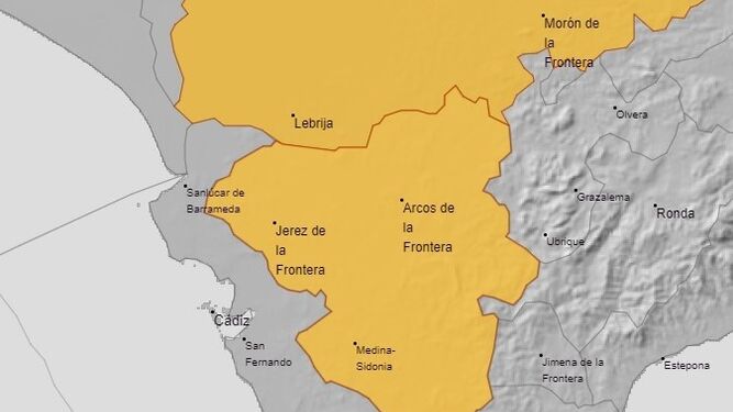 El tiempo en Jerez: alerta naranja en buena parte de la provincia