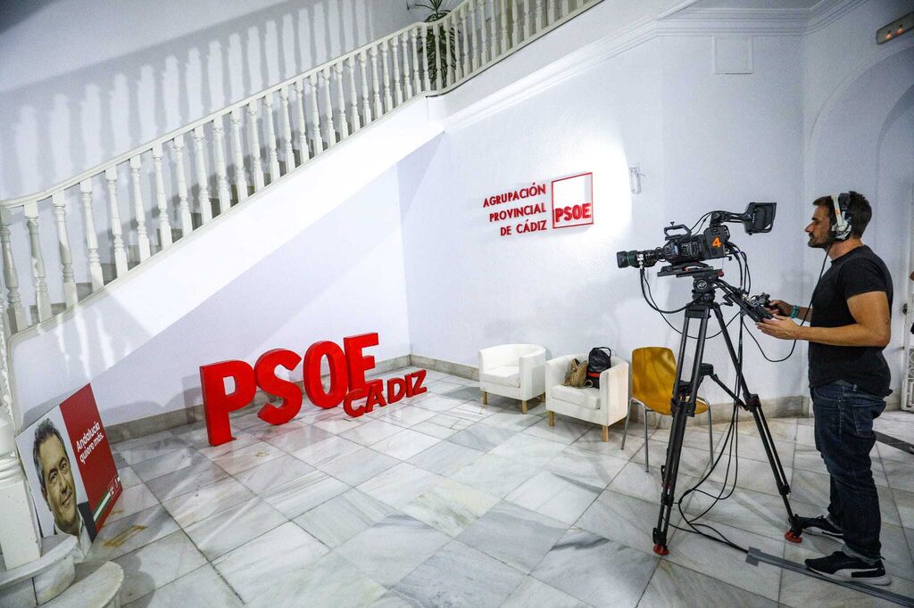 En la sede del PSOE