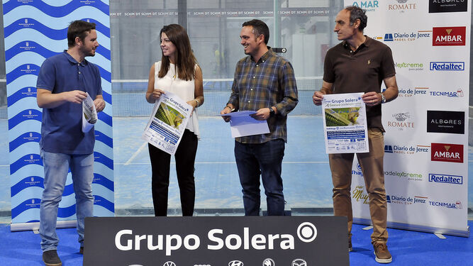 Fran Pérez, Paula Cerrato, Jesús Alba y Antonio Poyatos, en la presentación del torneo.