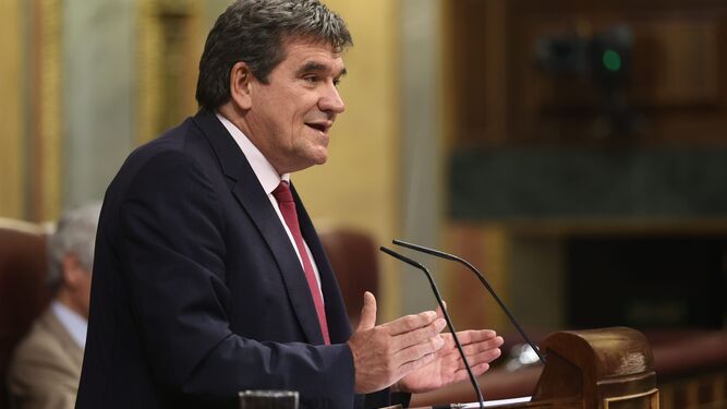 José Luis Escrivá, ministro de Inclusión, Seguridad Social y Migraciones, este miércoles en el Congreso