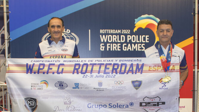 Fran Medina y Juan Manuel Márquez, en los Mundiales de Rotterdam.