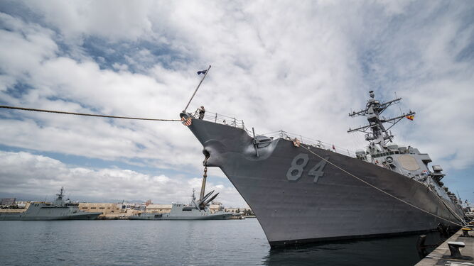 El destructor USS Bulkeley, el pasado fin de semana en Las Palmas, donde hizo escala en su viaje a Rota.