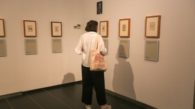 Algunas de las imágenes y textos que conforman la exposición sobre las greguerías ilustradas.