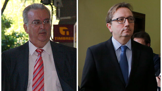 Los ex consejeros de Empleo Antonio Fernández y Manuel Recio, procesados en la causa de la formación.