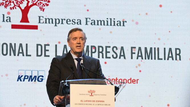 Andrés Sendagorta, presidente del IEF, durante su discurso de clausura del 25º Congreso Nacional de la Empresa Familiar.