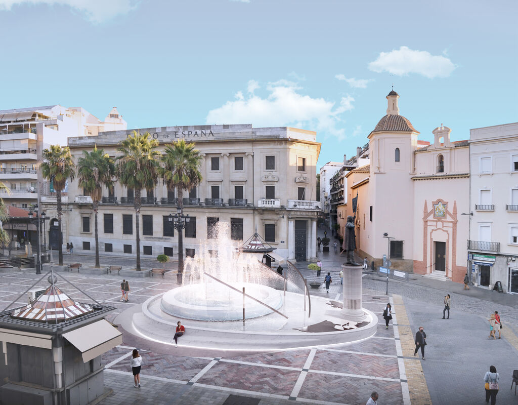 La nueva fuente de la Plaza de las Monjas se integrar&aacute; en una nueva planta con forma de ovoide.