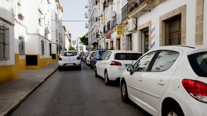 La calle Ximénez Sandoval, que será reformada y donde se suprimirán los aparcamientos.
