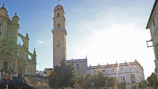 Imagen de la torre de la Catedral de Jerez.