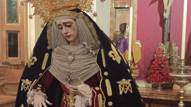 La Virgen de las Aguas en la basílica del Carmen.
