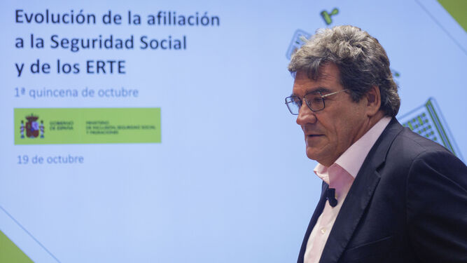 José Luis Escrivá, ministro de Inclusión, este miércoles