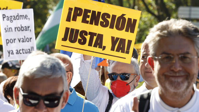 Manifestación por las pensiones dignas en Madrid.