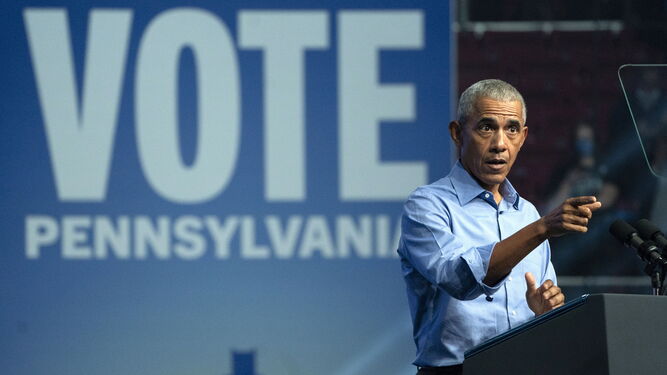 Barack Obama, en un acto del Partido Demócrata en Filadelfia