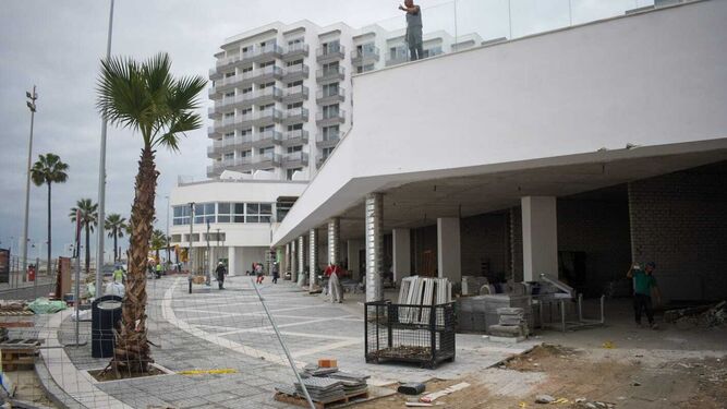 La zona de restauración del Hotel Cádiz Bahía, en obras.
