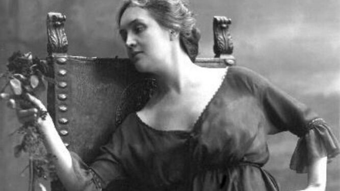 Sibilla Aleramo (Alessandria, 1876-Roma, 1960) retratada por Mario Nunes Vais en 1917.