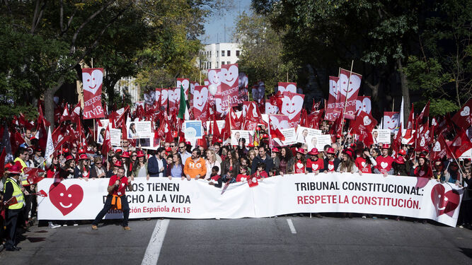 Manifestación contra el aborto en Madrid en 2015.