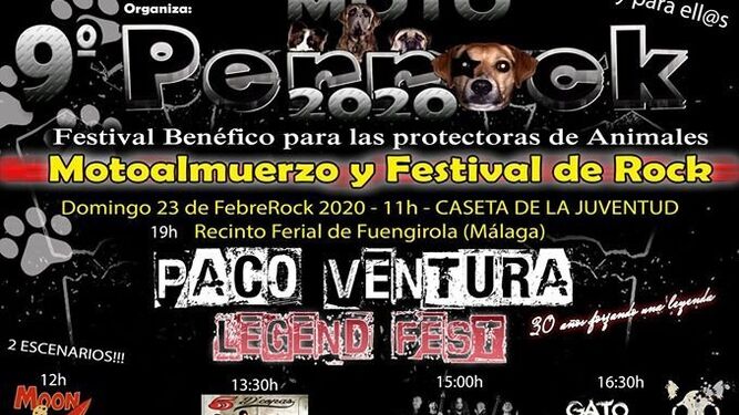 Fuengirola celebra el día 12 un nueva edición del Festival Perrock a beneficio de las protectoras de animales