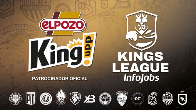 Cartel de la Kings League con el patrocinio de ElPozo King