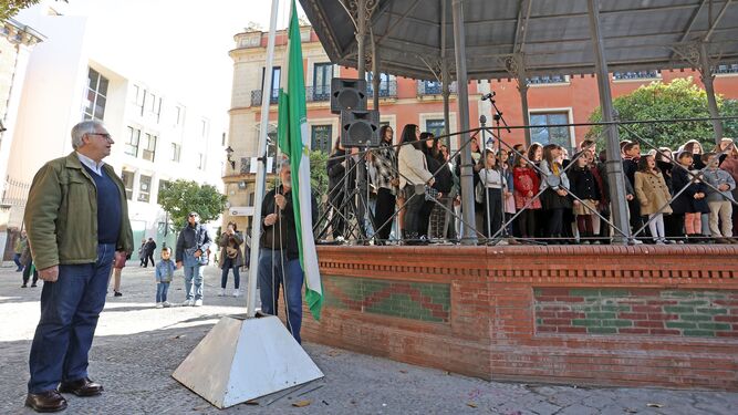 Francisco Camas, este martes durante los actos municipales del Día de Andalucía.