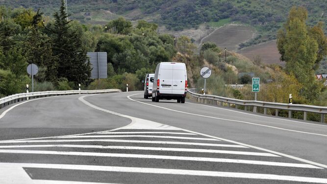 La Junta acomete obras de emergencia en un tramo de la carretera A-384 en Olvera