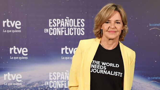 Almudena Ariza en la presentación de 'Españoles en conflictos'