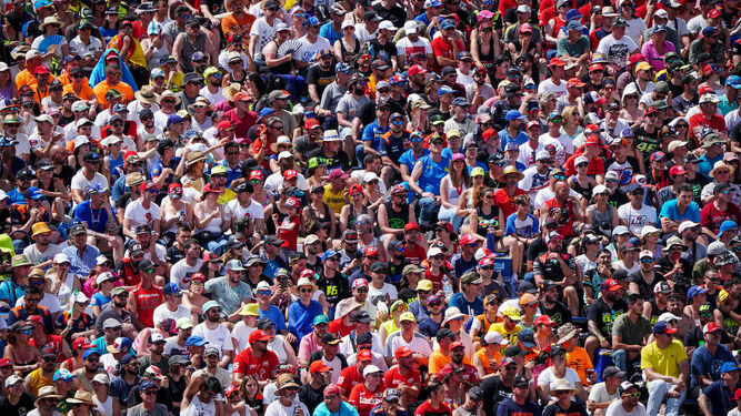 Aficionados el domingo en el Gran Premio de España de MotoGP.