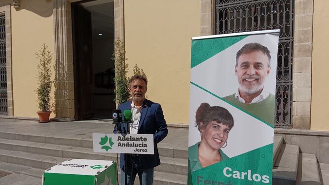 Carlos Fernández, candidato de Adelante Andalucía en Jerez.