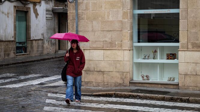 Lluvia en Jerez ayer domingo.