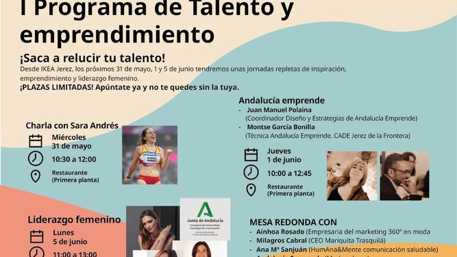 Cartel del I Programa de Talento y Emprendimiento en Ikea Jerez