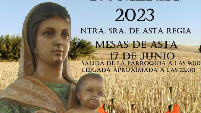 Cartel de la Romería de Nuestra Señora de Asta Regia.