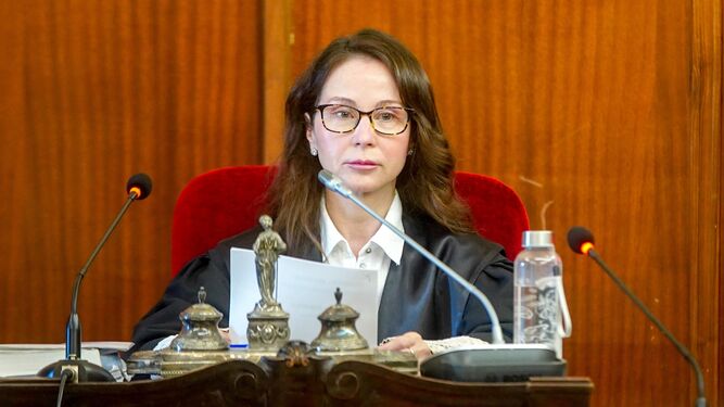 La juez Mercedes Alaya, presidiendo el juicio con jurado popular de la Faffe.