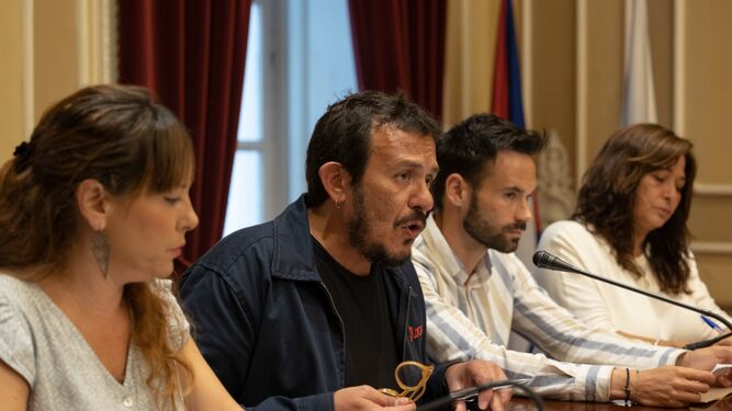 José María González 'Kichi', durante la rueda de prensa de este jueves.